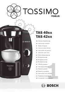 Εγχειρίδιο Bosch TAS4013DE1 Tassimo Fidelia Μηχανή καφέ