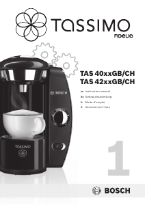 Manual Bosch TAS4012GB Tassimo Fidelia Coffee Machine