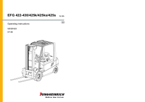 Handleiding Jungheinrich EFG 425s Vorkheftruck