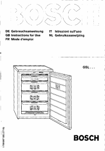 Manual Bosch GSL1202GB Freezer