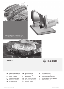 Manual Bosch MAS9454M Fiambreira