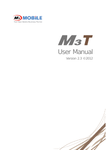 Bruksanvisning M3 Mobile T Mobiltelefon