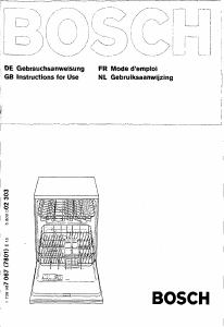 Handleiding Bosch SGU5602DK Vaatwasser