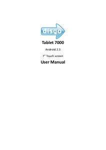 Bruksanvisning Disgo 7000 Tablet