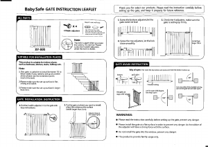 Handleiding BabySafe XY-005 Kinderhekje