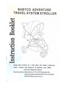Bruksanvisning Babyco Adventure Barnvagn