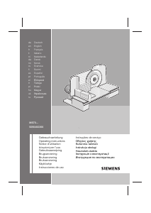 Käyttöohje Siemens MS63000 Siivutuskone