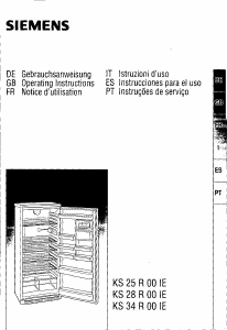 Manual de uso Siemens KS28R00IE Refrigerador