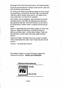 Bedienungsanleitung Siemens HE68E64 Herd