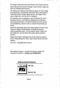 Bedienungsanleitung Siemens HE13654 Herd