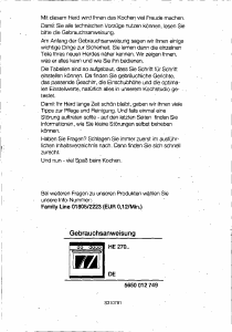 Bedienungsanleitung Siemens HE27054 Herd