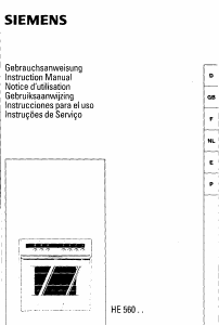 Bruksanvisning Siemens HE56080 Spis