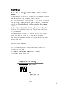 Bedienungsanleitung Siemens HE304750 Herd