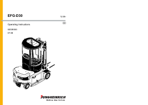 Bedienungsanleitung Jungheinrich EFG D30 Gabelstapler
