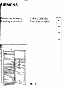 Manual Siemens KS26V30CH Fridge-Freezer