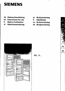 Brugsanvisning Siemens KS29V75 Køle-fryseskab