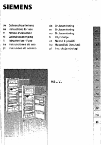 Brugsanvisning Siemens KS29V620 Køle-fryseskab