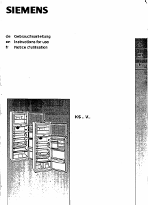 Mode d’emploi Siemens KS29V621FF Réfrigérateur combiné