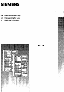 Manual Siemens KS32U620FF Fridge-Freezer