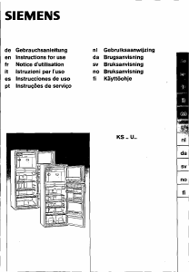 Manual Siemens KS33U21IE Frigorífico combinado