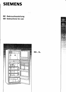 Manual Siemens KS36U00IN Fridge-Freezer