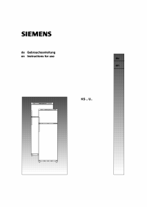 Manual Siemens KS36U602IN Fridge-Freezer