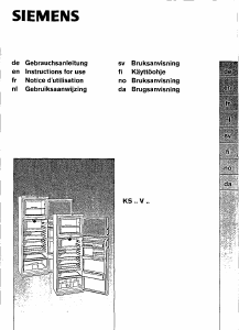 Brugsanvisning Siemens KS39V20 Køle-fryseskab