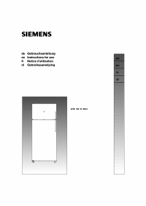 Manual Siemens KS39V694 Fridge-Freezer