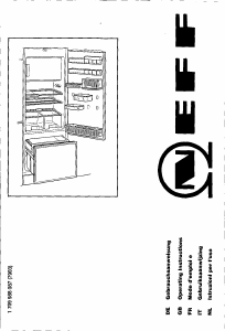 Bedienungsanleitung Neff K5665X1 Kühl-gefrierkombination