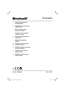 Návod Einhell TE-OS 2520 E Orbitálna brúska