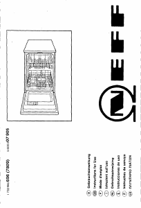 Manuale Neff S4752N0 Lavastoviglie
