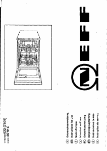 Manuale Neff S4840X0 Lavastoviglie