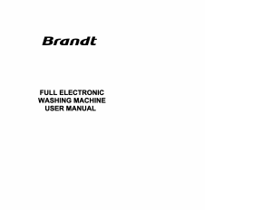 Manual Brandt WFE0866K Washing Machine
