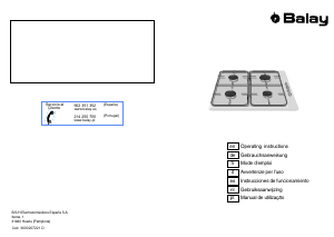 Manual Balay GT2BY53 Hob