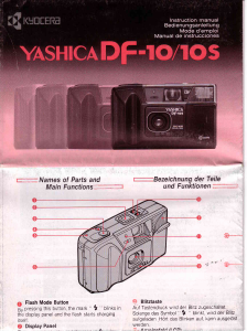 Bruksanvisning Yashica DF-10 Kamera