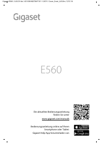 Bedienungsanleitung Siemens Gigaset E560 Schnurlose telefon