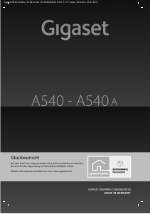 Bedienungsanleitung Siemens Gigaset A540A Schnurlose telefon