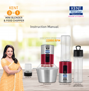 Bruksanvisning Kent 16028 3in1 Mini Blender