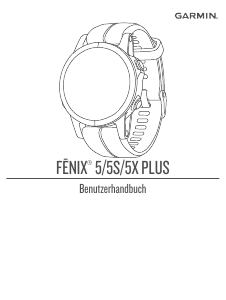Bedienungsanleitung Garmin fenix 5X Plus Sportuhr