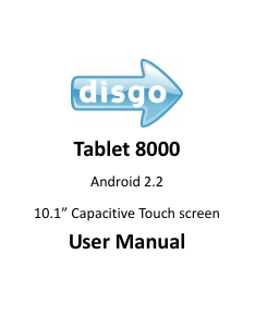 Bruksanvisning Disgo 8000 Tablet