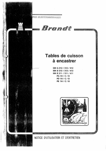 Mode d’emploi Brandt PG1H Table de cuisson