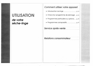 Mode d’emploi Brandt SBCM1201 Sèche-linge