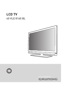 Bedienungsanleitung Grundig 40 VLE 8160 BL LCD fernseher