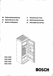 Bedienungsanleitung Bosch KSG2500IE Kühlschrank
