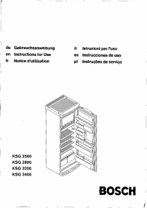 Handleiding Bosch KSG2500IE Koelkast