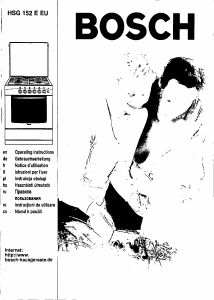 Manuale Bosch HSG152EEU Cucina