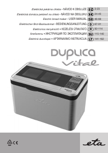 Bedienungsanleitung Eta Duplica Vital 2147 90010 Brotbackautomat