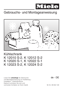 Bedienungsanleitung Miele K 12022 S-1 Kühlschrank