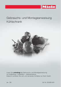 Bedienungsanleitung Miele K 35483 iDF Kühlschrank