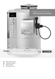 Manual Bosch TES50358DE Espresso Machine